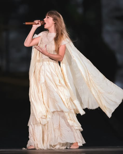 Taylor Swift Gown, Lumen Field, Folklore Dress, Taylor Swfit, Folklore Fashion, Taylor Swift Tour Outfits, Taylor Swift Web, Swift Tour, Taylor Swift Music