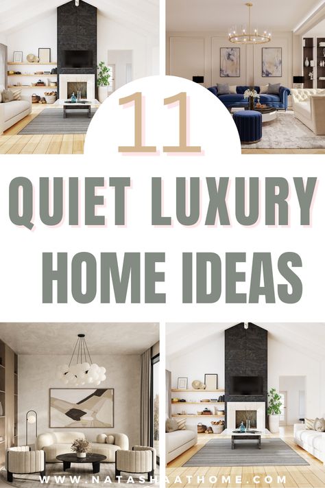 Home decor Quiet Luxury Room, Elegant Homes Interior Luxury, Quiet Luxury Living Room Design, Quiet Luxury Home Aesthetic, Modern Luxury Home Design, Quiet Luxury Dining Room, Quiet Luxury Decor, Quite Luxury Interior Design, Quiet Luxury Interior