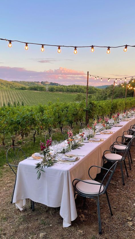 Vineyard Dinner Party, Vineyard Dinner, Italy Table, Tuscan Table, Italy Tourism, Party Table Settings, Dinner Table Setting, Italy Tours, Tuscany Wedding