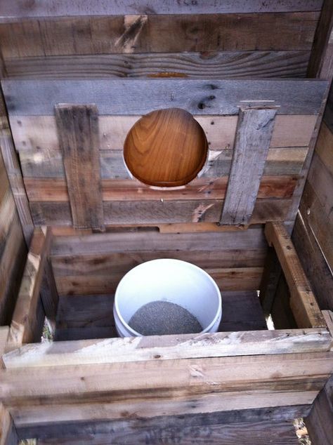 How to Build an Outhouse From Pallets : 12 Steps - Instructables Outhouse Plans How To Build, Outdoor Toilet Outhouse, Pallet Outhouse, Build An Outhouse, How To Build An Outhouse, Outhouse Diy, Diy Outhouse, Building An Outhouse, Outhouse Plans