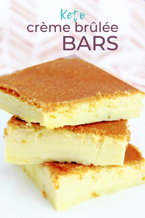 Creme Brulee Bars, Keto Creme Brulee, Easy Bars, Keto Quiche, Low Carb Backen, Plats Healthy, Keto Bars, Creme Brulee Recipe, Brulee Recipe