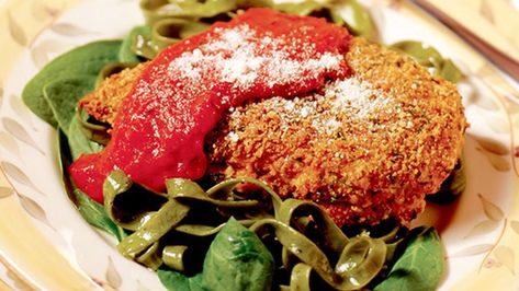 Bill Phillips Back To Fit Recipes: Baked Chicken Parmesan | Bodybuilding.com Body For Life Recipes, Bill Phillips, Body For Life, Spinach Fettuccine, Healthy Chicken Parmesan, Fit Recipes, Healthy Baked Chicken, Breaded Chicken Breast, Baked Chicken Parmesan