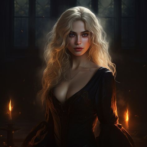 Blond Witch Aesthetic, Blonde Character Inspiration, Blonde Female Character Inspiration, Blonde Vampire, Vampire Portrait, 18th Century Landscape, Evil Woman, Targaryen Art, Targaryen Aesthetic