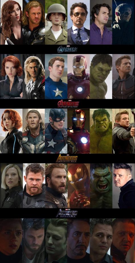 The OG six Avengers Og Six Avengers, Og Avengers, All Marvel Movies, Marvel Movies In Order, Captain America 1, Lady Deadpool, Avengers Cast, Chris Evans Captain America, Marvel Captain America