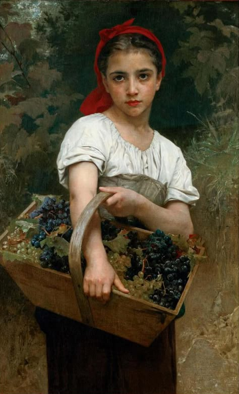 William Adolphe Bouguereau "The Grape Picker" 1875 | Flickr Bouguereau Paintings, William Bouguereau, Adolphe Bouguereau, Classic Wall Art, William Adolphe, Wall Art Deco, Hyper Realistic Paintings, William Adolphe Bouguereau, Rennaissance Art