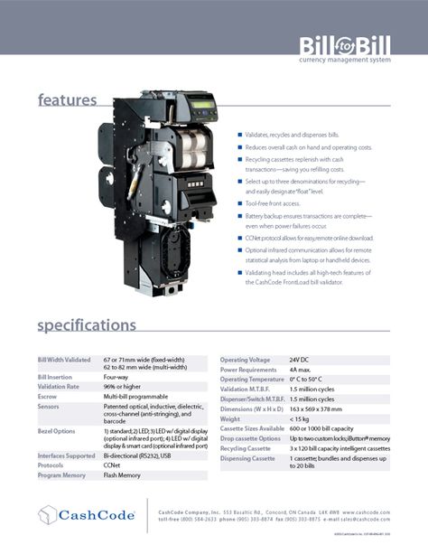 CashCode - B2B Sales Sheet (2003) on Behance Industrial Brochure Design Layout, Product Spec Sheet, Product Specification Design Layout, Product Sheet Design, Data Sheet Design, Datasheet Design, Product Leaflet, Product Data Sheet, Catalog Cover Design