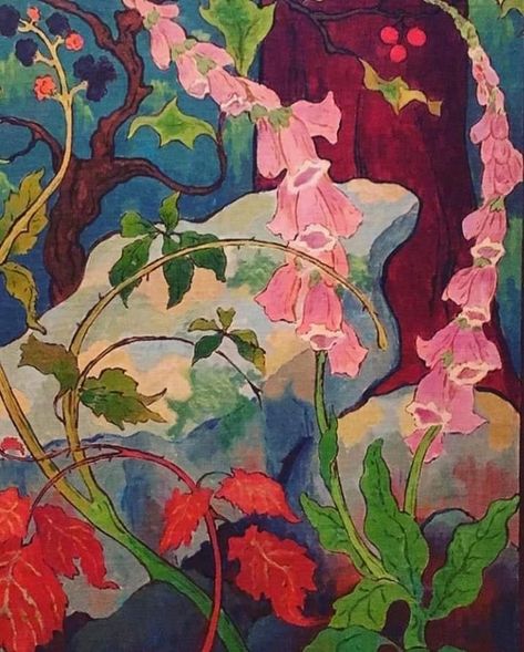 Marcelo Mendonça on Instagram: “Paul Ranson, Digitales (detail), 1899  #paulranson #ranson #frenchpainter #frenchartist #postimpressionism ##lesnabis #nabis #nabi #nabiart…” Paul Neyron Rose, Paul De Longpre Paintings, Paul Ranson, Odilon Redon Noirs, Paul Ranson Paintings, Paula Rego Paintings, Listening Device, Art Inspo, Art Drawings