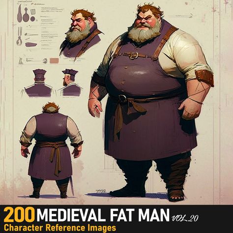 Fat Man Drawing, Fat Character, Old Fat, Game Animation, Animation Illustration, Man Illustration, Viking Woman, Boy Character, Fat Man