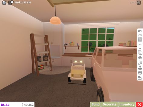 bloxburg, roblox aesthetic Roblox Garage Ideas, Bloxburg Garage Ideas Aesthetic, Bloxburg Garage, Garage Bloxburg, Modern Mega Mansion, House Plans Architecture, Contemporary Garage, Garage Pictures, Roblox Aesthetic