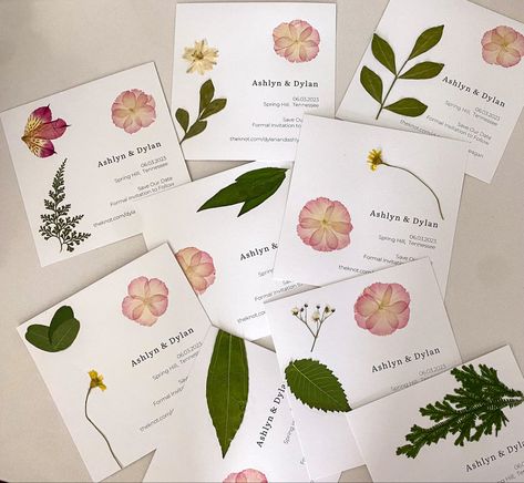 Dried Flower Wedding Invitation, Wedding Invitations Dried Flowers, Dried Flower Wedding Invite, Pressed Flower Invitation Wedding, Pressed Flower Save The Date, Pressed Flower Wedding Invitations, Wedding Invite Pressed Flower, Spring Hill Tennessee, Flower Wedding Invitation