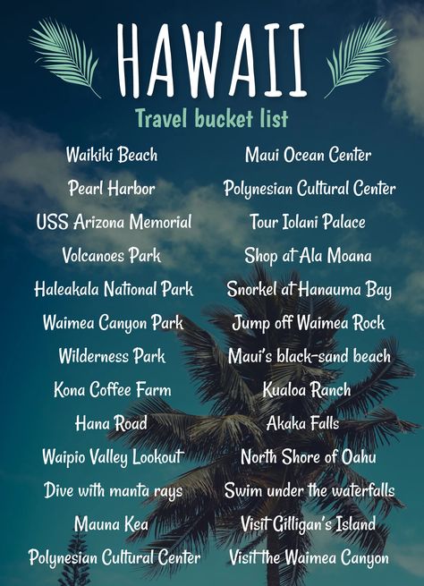 Hawaii Travel Bucket List Free Google Docs Template - gdoc.io Couple Trips, Things To Do In Vermont, Hawaii Bucket List, Bucket List Template, Hawaii Trip Planning, Travel Bucket List Usa, Travel Destinations Bucket Lists, Summer Bucket List, National Parks Trip