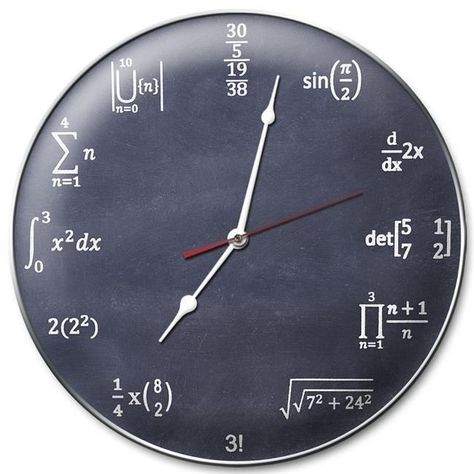 Calculus Math, Math Clock, Math Wallpaper, Mathematics Art, Unique Metal Wall Art, Math Quotes, Wall Clock Unique, Math Charts, Math Jokes