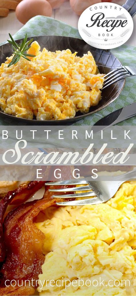 Delicious Scrambled eggs made using buttermilk. A great way to start the day. Click to view this simple recipe Scrambled Egg Recipes, Eggs Recipes, Scrambled Eggs Recipe, Country Recipes, Scrambled Egg, Egg Dish, Best Breakfast Recipes, Breakfast Recipes Casserole, Breakfast Time