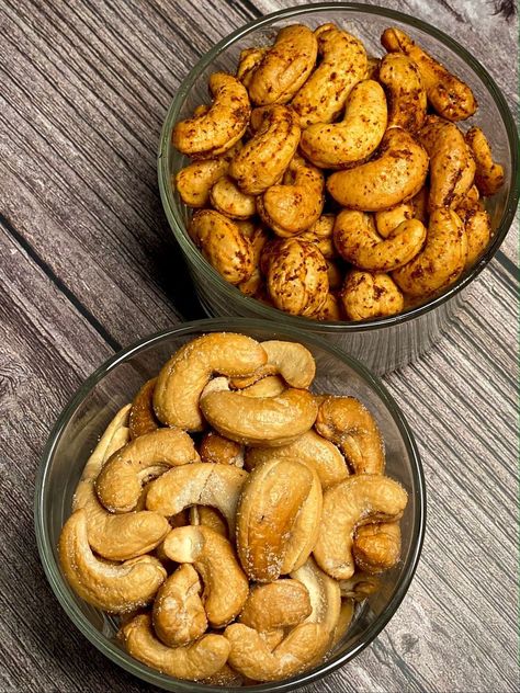 Salted Cashews, Food Magic, Roasted Cashews, Quick Bite, Weekend Party, Cashew Butter, Indian Snacks, Palawan, Frying Pan