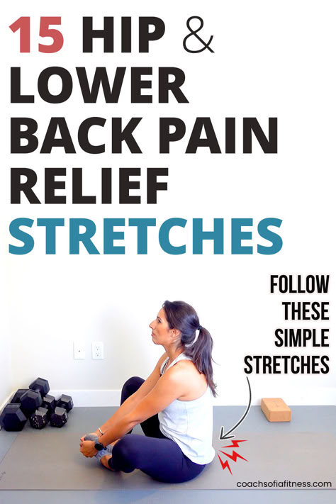 Experiencing tight hips and lower back tension that won't go away, I have the perfect routine for you. This hip stretching routine includes 15 hip and lower back stretches to release tightness quickly and help you relieve lower back pain and hip tightness quickly. It's 15 minutes and you will get long-lasting relief. Middle Back Pain Relief, Fix Posture, Lower Body Stretches, Thoracic Spine Mobility, Upper Back Pain Relief, Lower Back Pain Stretches, Back Strengthening Exercises, Mid Back Pain, Thoracic Spine