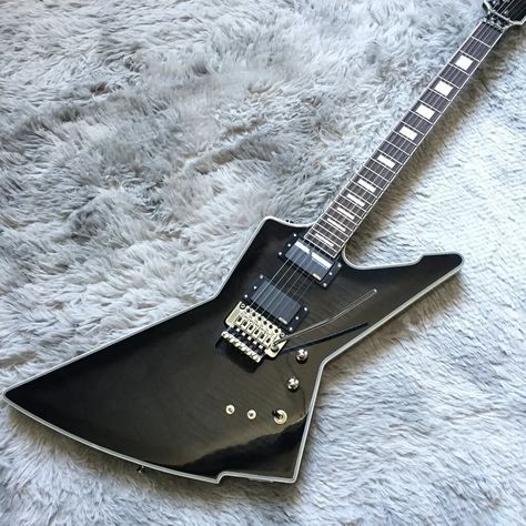 Trans Black EX Electric Guitar Flamed Maple Veneer FR Bridge HH Pickups | eBay Acid Bath, Emo Anime, Electric Guitar Design, Guitar Obsession, Cool Electric Guitars, Chopper Motorcycle, Feminine Tattoo, Pinterest Ideas, Custom Guitars