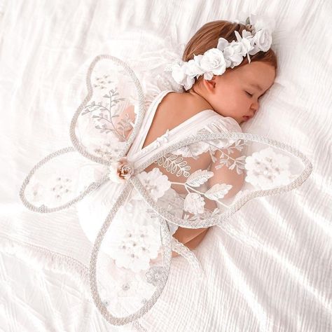 #cute #butterfly #baby #cute #sweet #photography Butterfly Photoshoot, Sweet Photography, Vintage Fairy, Girl Christening, Vintage Fairies, Butterfly Baby, Fashion Photography Poses, Cute Butterfly, Embroidered Fabric