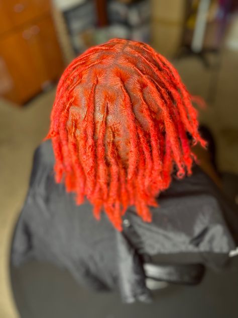 Orange Locs, Locs Short, Locs Black Women, Colored Locs, Dread Braids, Short Locs, Cute Dreads, Dreads Girl, Short Locs Hairstyles