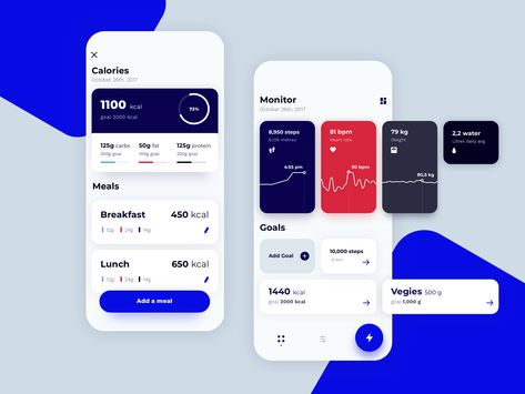 App Design Ideas, Mobile Application Ui, Application Ui Design, Diet App, Ui Design Mobile, App Concept, Diet Lifestyle, Ux Mobile, Mobile App Design Inspiration