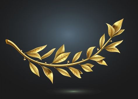 Vector graphics. golden laurel branch is... | Premium Vector #Freepik #vector #leaf #luxury #wreath #metal Greek Wreath, Laurel Vector, Vector Leaf, Gold Laurel Wreath, Golden Wreath, Laurel Branch, Ring Logo, Billionaire Life, Sketch Icon