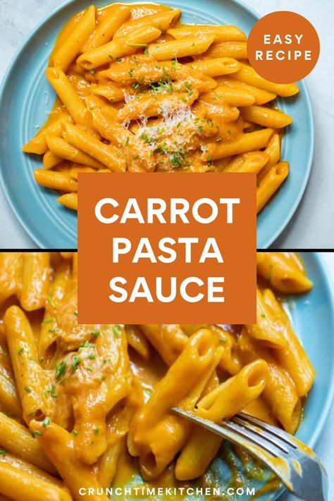 This easy carrot pasta sauce is a classic Italian sauce that is delicious served over pasta. Click here for the full recipe and step by step instructions. crunchtimekitchen.com #carrots #pasta #sauce #italian Easy Creamy Pasta Sauce, Carrot Pasta Sauce, Carrot Pasta, Pasta Sauce Recipe, Italian Sauce, Classic Italian, Pasta Sauce, Step By Step Instructions, Carrots