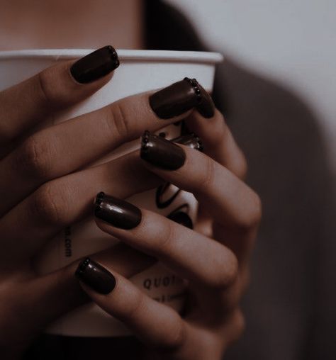 Black Nail Polish Aesthetic, Spider Sona, Coffee Lifestyle, Book Mood, Aesthetic Journal, Black Nail Polish, Women Aesthetic, Scorpio Moon, Black Nail