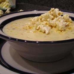 Popcorn Soup (Corn Chowder) - Allrecipes.com Soup Corn Chowder, Slow Cooker Corn Chowder, Cauliflower Cheese Soups, Potato Corn Chowder, Chowder Recipes Seafood, Good Kids, Corn Chowder Recipe, Chowder Recipe, Creamy Corn