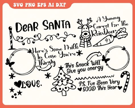 Cookies Platter, Dear Santa Tray, Santa Tray Svg, Santa Tray, Christmas Svgs, Milk And Cookies, Christmas Plate, Santa Cookies, Cookie Tray