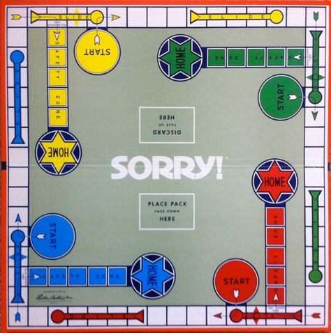 Sorry Game, Sorry Board Game, Childhood Memories 60's, Board Games Diy, Printable Board Games, Board Game Night, Board Game Design, Lets Play A Game, Dollhouse Printables