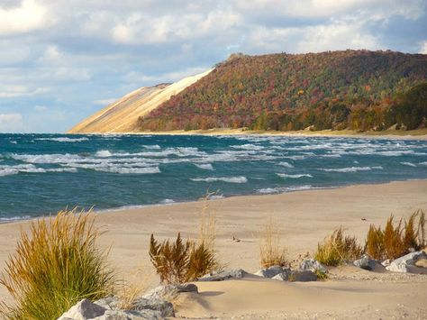 Sleeping Bear Dunes by Pure Michigan Sleeping Bear Sand Dunes, Michigan Bucket List, Silver Lake Sand Dunes, Michigan Adventures, Michigan Road Trip, Adventurous Wedding, Isle Royale National Park, Places To Elope, Sleeping Bear