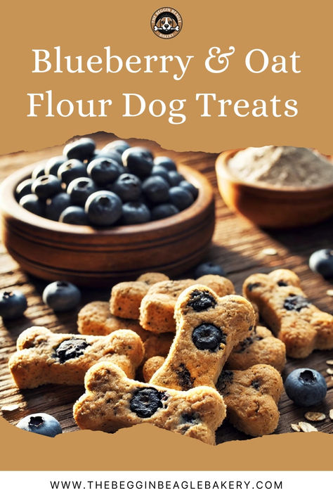 This is Blueberry & Oat Flour Dog Treats By the beggin beagle bakery Blueberry Dog Treat Recipe, Oatmeal Dog Treats, Peanut Butter Dog Treats Homemade, Blueberry Dog Treats, Dog Treats Recipe, Homemade Pet Treats, Dog Treats Recipes, Dog Treats Grain Free, Blueberry Oat