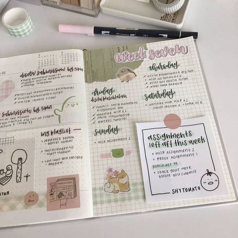 Aesthetic Pamphlet Ideas, 2023 Bullet Journal Cover, Journal Ideas Cute, Simple Journal Ideas, Journal With Stickers, Digital Journal Aesthetic, Free Planner Printables, Study Together, Materi Bahasa Jepang