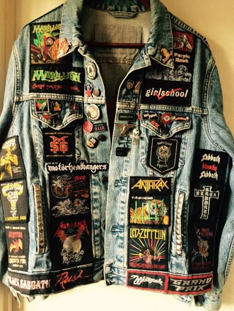 Battle Jacket's Blog — 49scream: All set for Download 2015. Metal Jacket Patches, Battle Jacket Ideas, Denim Jacket With Patches, Battle Jackets, Battle Vest, Jacket With Patches, Diy Denim Jacket, Jacket Patches, Metal Jacket