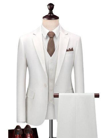 Men's 3-Piece Suits - Men's Suits - Guocali.com Stylish Suits For Men, White Wedding Suit, Mens 3 Piece Suits, Stylish Mens Suits, Suit Pattern, Stylish Suit, Men Suit, Brand Shop, Tuxedo Suit