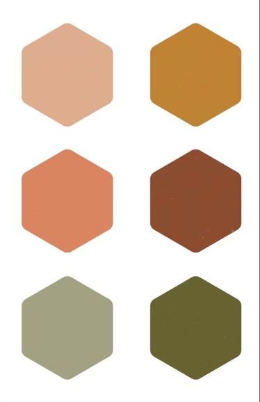 Rust And Olive Color Palette, Terra Cotta Colour Palette, Sage Palette Colour Schemes, Rust Colour Living Room, Sage And Rust Color Palette, Terra Cotta Palette, Terra Cotta Office, Terra Cotta Aesthetic, Sage And Terra Cotta Wedding