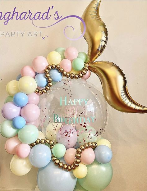 Party Planning Business, Mermaid Balloons, Diy Balloon Decorations, Balloon Arrangements, Mermaid Theme Birthday, Bubble Balloons, Mermaid Theme, Balloon Diy, Balloon Decorations Party