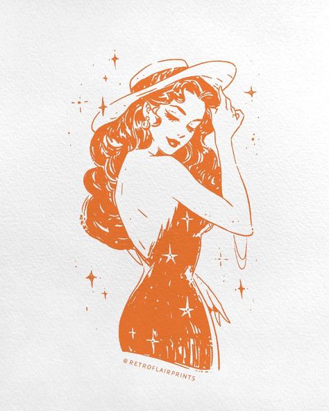 Here’s another little drawing! ✨ 🤠 - - #disco #artprint #artprints #etsy #smallbusiness #illustration #illustrationartists #illustrator… | Instagram Retro Cowgirl Art, Vintage Style Illustration, Disco Illustration Art, Retro Illustration Graphics, Cowgirl Illustration, Woman Drawings, Women Drawings, Pinup Drawing, Women Silhouette