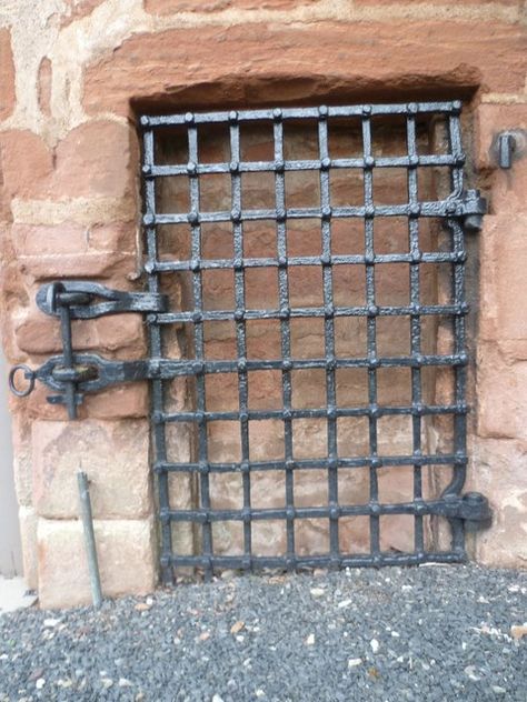 Old iron yett, Greenlaw Kirk by kim traynor, via Geograph Medieval Door Concept Art, Medieval Gate, Medieval Window, Old Mill Brick Castle Gate, Castle Doors Old West Iron, Porte In Ferro, Cast Iron Doorstop, Cool Illusions, Iron Windows