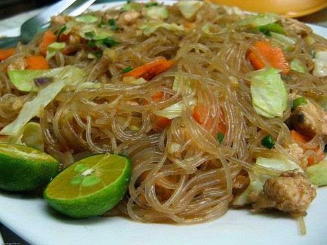 Pancit Bihon Recipe | Panlasang Pinoy Recipes Pancit Sotanghon, Filipino Noodles, Panlasang Pinoy Recipe, Glass Noodles Recipe, Pancit Recipe, Cellophane Noodles, Rice Noodles Stir Fry, Philippines Recipes, Noodles Recipes