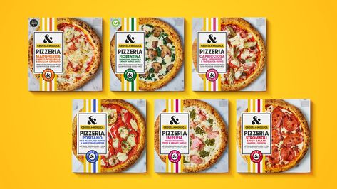 Frozen Pizza Packaging Design, Frozen Pizza Packaging, Italian Food Packaging, Pizza Variety, Pizza Photography, Pizza Packaging, Ingredients Photography, Frozen Food Packaging, Pizza Shapes