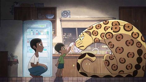 Greenpeace "There's a Monster in My Kitchen" by Cartoon Saloon | STASH MAGAZINE Saloon Background, Cartoon Saloon, Forest Home, Short Animation, Saving The Planet, Evil Empire, Habitat Destruction, Fur Trade, Model Sheet