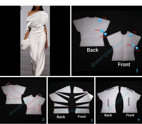 Clothing Pattern Design, Fashion Design Patterns, Blouse Drafting Patterns, Diy Vetement, Diy Blouse Pattern, Couture Sewing Techniques, Blouse Pattern Sewing, Pattern Blouse, Easy Sewing Patterns