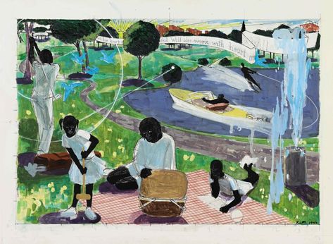 Kerry James Marshall to receive percentage of $1.5 million sale Kerry James Marshall, History Painting, Madison Avenue, Museum Of Contemporary Art, Black Artists, Snoop Dogg, Canvas Home, Vogue Paris, Art Abstrait