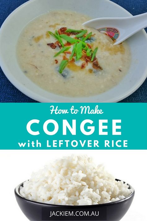 Leftover Rice Porridge, Congee With Leftover Rice, Malaysian Breakfast Ideas, Leftover Rice Breakfast, Leftover Rice Ideas, Sushi Meals, Family Dinner Ideas Crockpot, Chinese Porridge, Ayurvedic Postpartum