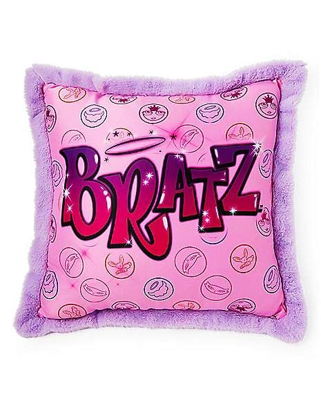 Spencer Store, Bratz Logo, Wool Leg Warmers, Billy Kid, Purple Pillow, Crystal Room, Leopard Print Hair, Spencers Gifts, Pink Pillow