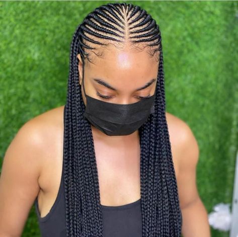 Carrot Braids Hairstyles For Black Women, Two Row Cornrow Styles, Raster Braids Styles, Carrot Hairstyles Braids, Cute Feed In Braids Styles, 3 Layer Feed In Braids, Fulani Braid, Corn Braids, Italy Hair