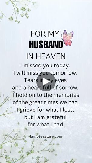 22K views · 997 reactions | For my husband in heaven 🕊️💙 | My Husband In Heaven Missing My Husband In Heaven Quotes, Happy Anniversary In Heaven Husband, Happy Anniversary In Heaven, Anniversary In Heaven, My Husband In Heaven, Husband In Heaven, Missing My Husband, Heaven Quotes, I Am Grateful