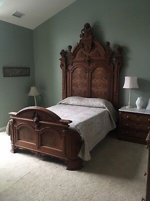 Antiques, Furniture, Beds & Bedroom Sets, 1800-1899 | PicClick Victorian Bedroom Set, Period Interiors, Dresser And Nightstand, Royal Bedroom, Nightstand Dresser, Antique Bed, Victorian Bed, Antique Bedroom Furniture, French Gothic