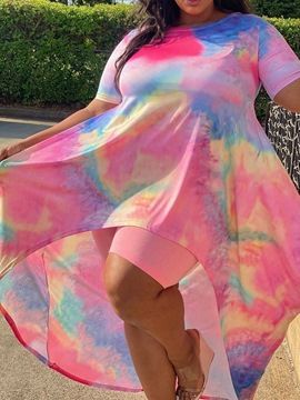 Plus Size Birthday Outfits, Plus Size Birthday, Casual Plus Size Outfits, Purple Fashion Casual, Style Bleu, Mode Rose, Two Piece Short Set, Plus Size Two Piece, Black Tie Dye