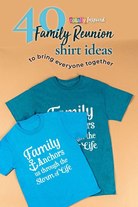 Looking for family reunion shirt ideas your group will be crazy about? We have a long list of family reunion T-shirt themes to make ordering easy! #TotallyBlog #TotallyInspired #FamilyReunion #FamilyReunionShirts Family Vacation Themes, Family Reunion Svg Designs, Family Reunion T Shirt Ideas, Family Reunion Tshirts Ideas, Family Reunion Shirts Designs Ideas, Family Reunion Tshirt Design Ideas, Family Reunion T Shirts Designs Ideas, Family Reunion Themes Ideas, Family Reunion Tshirt Design Shirt Ideas